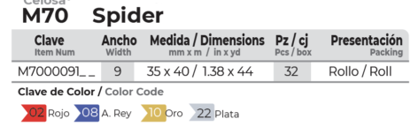 Janel-listones-celosa-Holografico-impreso-Spider-M70-001-tabla