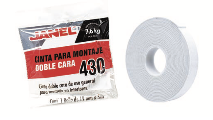 Cinta Montaje Doble Capa 430 Foam Blanco