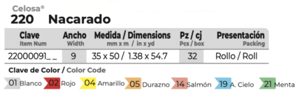janel-listones-celosa-220-nacarado-irisdiscent-001-tabla
