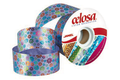 Celosa M74 Holográfico Impreso Florecitas