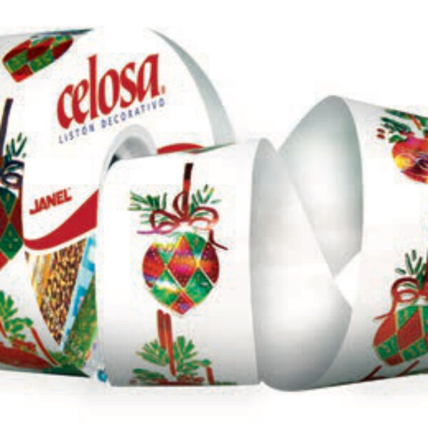Celosa Q45 Navidad Esferas Dúo Holográfico